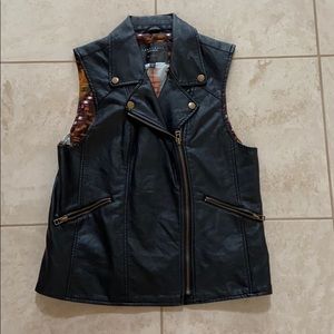 Faux leather biker jacket